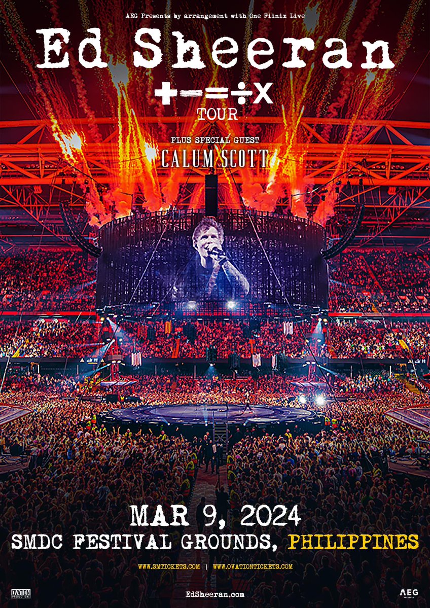 Ed Sheeran Mathematics Tour Official Poster